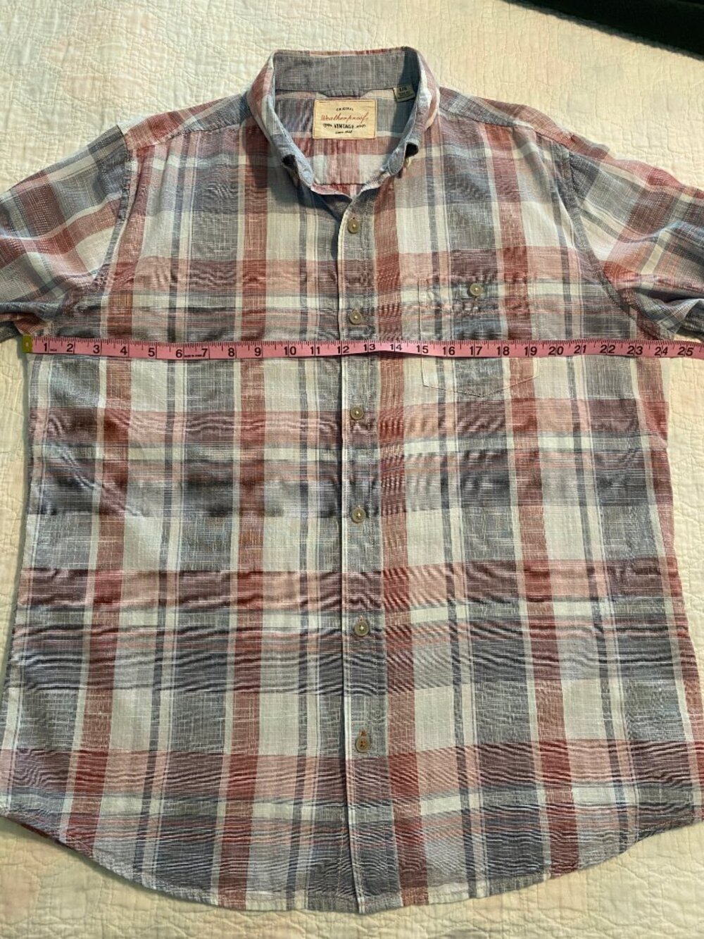 Weatherproof - Men’s Plaid Long Sleeve Button Down Shirt - Size Large - Picture 7 of 11